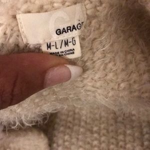 Comfy creme colored sweater from Garage